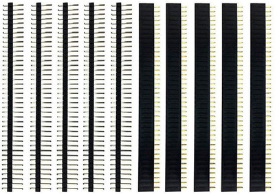 Universal Hub (Pack of 5) 40 Pin 2.54mm Male and Female Pin Headers/Berg Strips for Arduino Electronic Components Electronic Hobby Kit