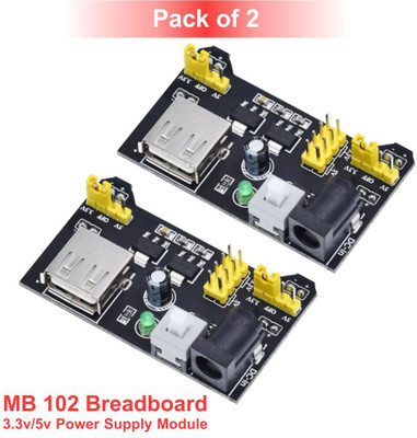 Scienticy 3.3v/5v MB 102 Breadboard Power Supply Module (Pack of 2) Electronic Components Electronic Hobby Kit