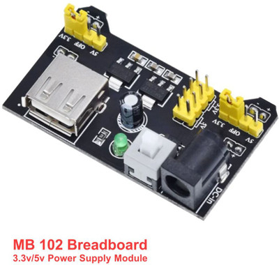Scienticy 3.3v/5v MB 102 Breadboard Power Supply Module Electronic Components Electronic Hobby Kit