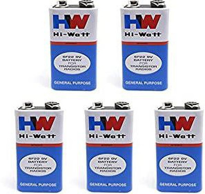 TZZOT Hi-Watt 9v Battery Zinc Carbon Educational Projects (Pack of 5) Electronic Components Electronic Hobby Kit