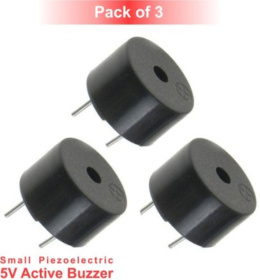 Scienticy Small Piezoelectric Buzzer 5V Active Buzzer (Pack of 3) Electronic Components Electronic Hobby Kit