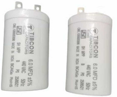 M&M HARIS 6 MFD TIBCON Capacitor for Motor & Fan Motors ( Pack of 2 ) Motor Control Electronic Hobby Kit