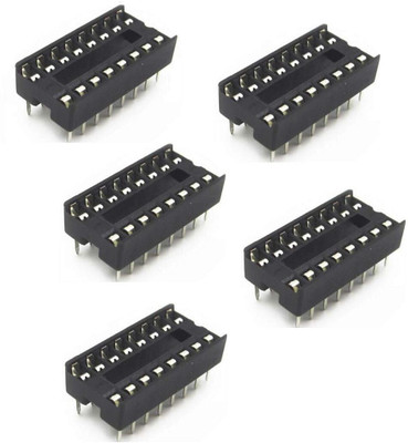 MIFRA ELECTRONICS 16 Pin DIP IC Socket Base (5 pcs) Electronic Components Electronic Hobby Kit