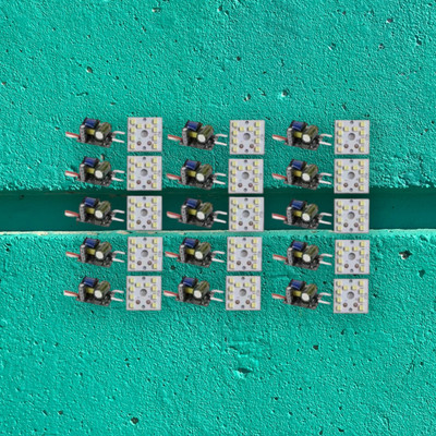 Asha Enterprises (PACK 15 MCPCB WITH DRIVER)Raw Material for led with 9W,WHITE Led_17 Light Electronic Hobby Kit