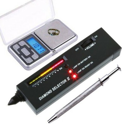 Divinext Portable Electronic Diamond Tester for Detecting Fakes with Gemstone Pickup Tool Pocket Scale Non-magnetic Engineer's Precision Level(17 cm)