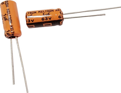 Lexa keltron 1 UF MFD 63V electrolytic capacitor ( pack of 10 units ) Electronic Components Electronic Hobby Kit