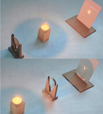 ERHIndia Convex Lens and Concave Mirror Candle Experiment DIY Kit for Class 12 Students(Multicolor)