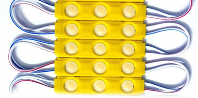 Wenray (5 Pieces) DC 12V 3 LED Optical Module Light Electronic Hobby Kit (YELLOW) Electronic Components Electronic Hobby Kit