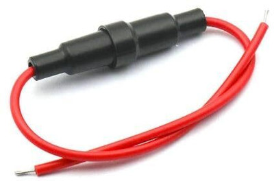 iBAT SOLUTIONS HFH-1 Wired Glass Fuse Holder 20x5mm ELCOM Hanging (Pack of 2) Electronic Components Electronic Hobby Kit