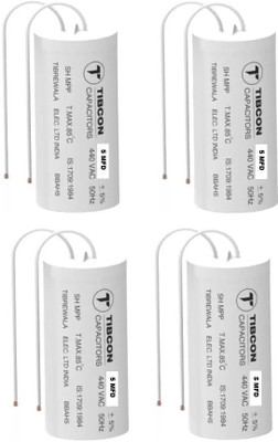 Spinxx 5 MFD TIBCON Capacitor for Motor & Fan Motors ( Pack of 4 ) Motor Control Electronic Hobby Kit