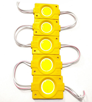 Wenray (5 Pieces) {YELLOW} 12 Volt 2.4 Watt DC Coin LED Module Light For Decoration Electronic Components Electronic Hobby Kit