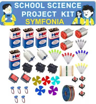 SYMFONIA School Science Project DC Motor kit Seventy Item Loose in one Pack Educational Electronic Hobby Kit