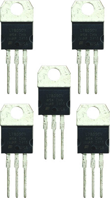 AVISRI 5 PIECES L7805CV, 5 volt 1.5 Amp .TO-220 Positive Voltage Regulator Electronic Components Electronic Hobby Kit