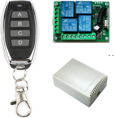 Roboway 433MHz 12V 4 Channel Relay Module Wireless With RF Remote Control Switch Electronic Components Electronic Hobby Kit