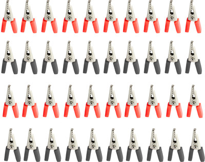 Universal Hub PAIR OF 20 34mm Crocodile Alligator Clip Red And Black For Diy Projects Electronic Components Electronic Hobby Kit