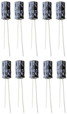 MIFRA ELECTRONICS 47uF 50V Capacitor-10pcs Electronic Components Electronic Hobby Kit