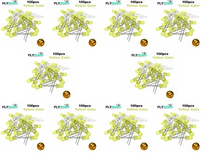 Flyrobo (10 pc) Pro3D Yellow LED 5mm Pack Of 100 (Light Emitting Diod) - - Electronic Components Electronic Hobby Kit
