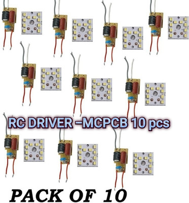 CKE 10 PIECE OF 9 WATT RC DRIVER AND MC PLATE FOR 9 WATT LED BULB RAW MATERIALS Electronic Components Electronic Hobby Kit