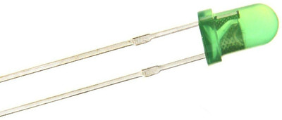 INVENTO 25Pcs 3mm Round Diffused Green Color LED Light Bulb Lamp Diode DC 1.5V - 3V Automotive Electronic Hobby Kit