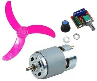 OPULENTSD DC Motor & 5.75 inch 3 Blade Fan With Mini PWM DC Motor Controller Electronic Components Electronic Hobby Kit