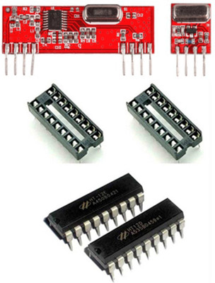Technical hut RF Tx Rx 433 Mhz Module with pair of Ht12E and Ht12D IC Educational Electronic Hobby Kit