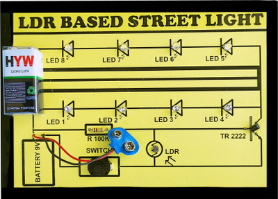 Genescribe LDR Based Automatic Street Light Working Science Model and Project Educational Electronic Hobby Kit