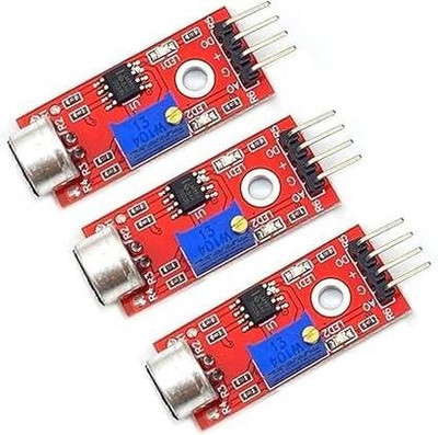GND sales PACK OF 3 Sound Sensor Module for boards compatible with Arduino Electronic Components Electronic Hobby Kit
