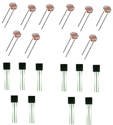 Wetrix (20 Pieces) 10 Pieces Each of LDR Resistor & BC547 Transistor Electronic Components Electronic Hobby Kit