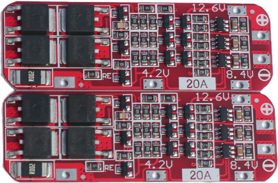 electro PACK OF 2 BMS 18650 Lithium Battery Protection Board 3S, 20A, 12.6V Electronic Components Electronic Hobby Kit