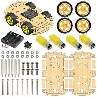 3REE Smart Robot Car Chassis Kit, 4WD, Remote Control, Suitable for Kids Electronic Components Electronic Hobby Kit