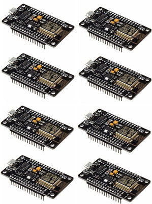 INVENTO 8Pcs Nodemcu ESP8266 CH340G Wireless Wi-Fi Internet Development Board Module IOT Automotive Electronic Hobby Kit