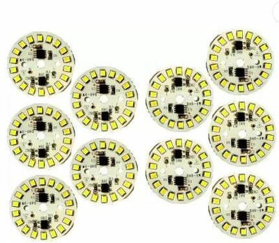 SHIVSHAKTI 10 Pcs 9 Watts B22d DOB White Color Raw Material LED Bulb Light Electronic Hobby Kit