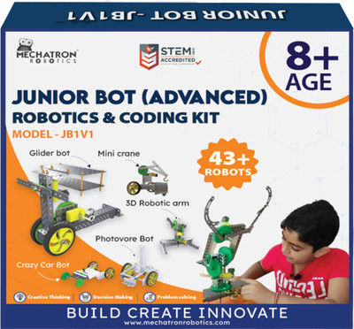 Mechatron Robotics 43-in-1 DIY Junior Robotics Advanced Kit (JB1V1) for Age7+ with FREE Course Educational Electronic Hobby Kit