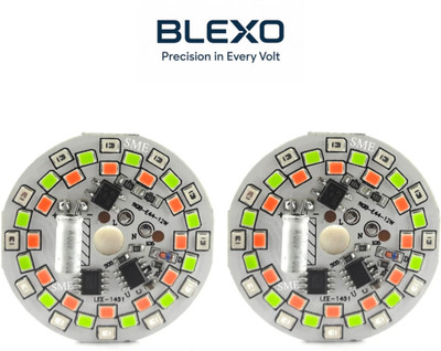 BLEXO 9W 220V AC RGB DOB Color Changing LED Bulb Raw Material (Pack of 2, Multi-Color) Light Electronic Hobby Kit