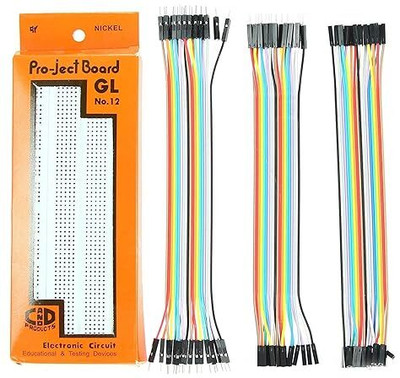 MIFRA ELECTRONICS Breadboard 840 point with 30 jumper wires Electronic Components Electronic Hobby Kit