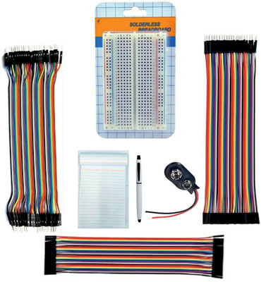 ONTEX ELECTRONICS Solderless Breadboard 400 Point+HQ 90 Pc Jumper Wire(M-M,M-F,F-F) Hobby Kit Electronic Components Electronic Hobby Kit ONTEX ELECTRONICS Solderless Breadboard 400 Point+HQ 90 Pc Jumper Wire(M-M,M-F,F-F) Hobby Kit Electronic Components Electronic Hobby Kit