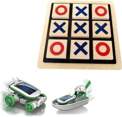 Premio Coppex 6-1 Solar Electronic Kit–Build Solar-Powered Robots+(Free Tic-Tac-Toe) Solar and Fuel Cell Electronic Hobby Kit