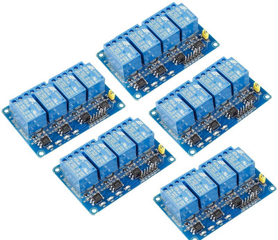 MAG BEE 5V Relay 4-Channel Module for Arduino Raspberry-Pack of 5 Educational Electronic Hobby Kit