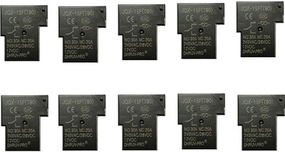 DHRUV-PRO 10-Pc DC 12V Copper Relay PCB Mount Relay (12v 30A 6-Pin Relay, ) Electronic Components Electronic Hobby Kit