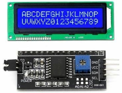 GND sales LCD1602 Display Screen Module 16X2 Character Serial Blue Backlight LCD Module Display Lights Electronic Hobby Kit