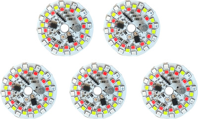 Steko (5 Pieces) 7 Color Auto Changing 9W DOB MCPCB Led Bulb Raw Material B22 Light Electronic Hobby Kit