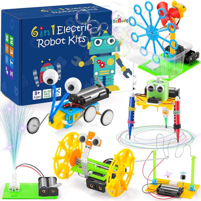 IDUINO 6 in 1 STEM Robotics Kit DIY Engineering Robotic Building Kits for Boys and girl Educational Electronic Hobby Kit