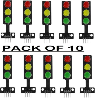 HouseOfCommon PACK OF 10 Traffic Light Display Module LED Traffic Light Module Electronic Components Electronic Hobby Kit