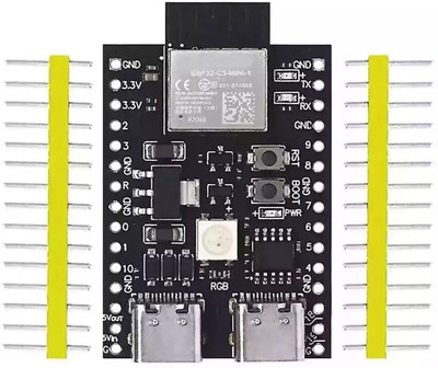 EmbeTronicX ESP32-C3 Development Board Dual Type-C WiFi DevKitM-1-ChipTronicX Micro Controller Board Electronic Hobby Kit