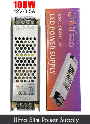 BALRAMA 12V 100W Ultra Slim Metal Body LED Power Supply SMPS 12 Volt 10 Amp DC Adaptor Network Interface Card(Silver)