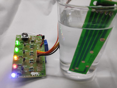 SAI ROBOTIC WTR 0702 - 4 LEVEL WATER LEVEL INDICATOR WITH OVERFLOW Educational Electronic Hobby Kit