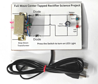 Esptronics Full Wave Center Tapped Rectifier Science Project Working Model for Class 12 Electronic Components Electronic Hobby Kit