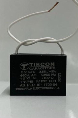 M&M HARIS 2.5 MFD Tibcon Capacitor for Ceiling Fan & Mini Cooler Motor (Pack of 1) Motor Control Electronic Hobby Kit