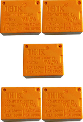 AVISRI 5 PIECES JQC-3FC(T73) 12V DC SPDT Relay Module Electronic Components Electronic Hobby Kit