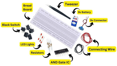 ERHIndia Experiment Kit for Science Students AND IC_Logic gate DIY Kit Electronic Components Electronic Hobby Kit
